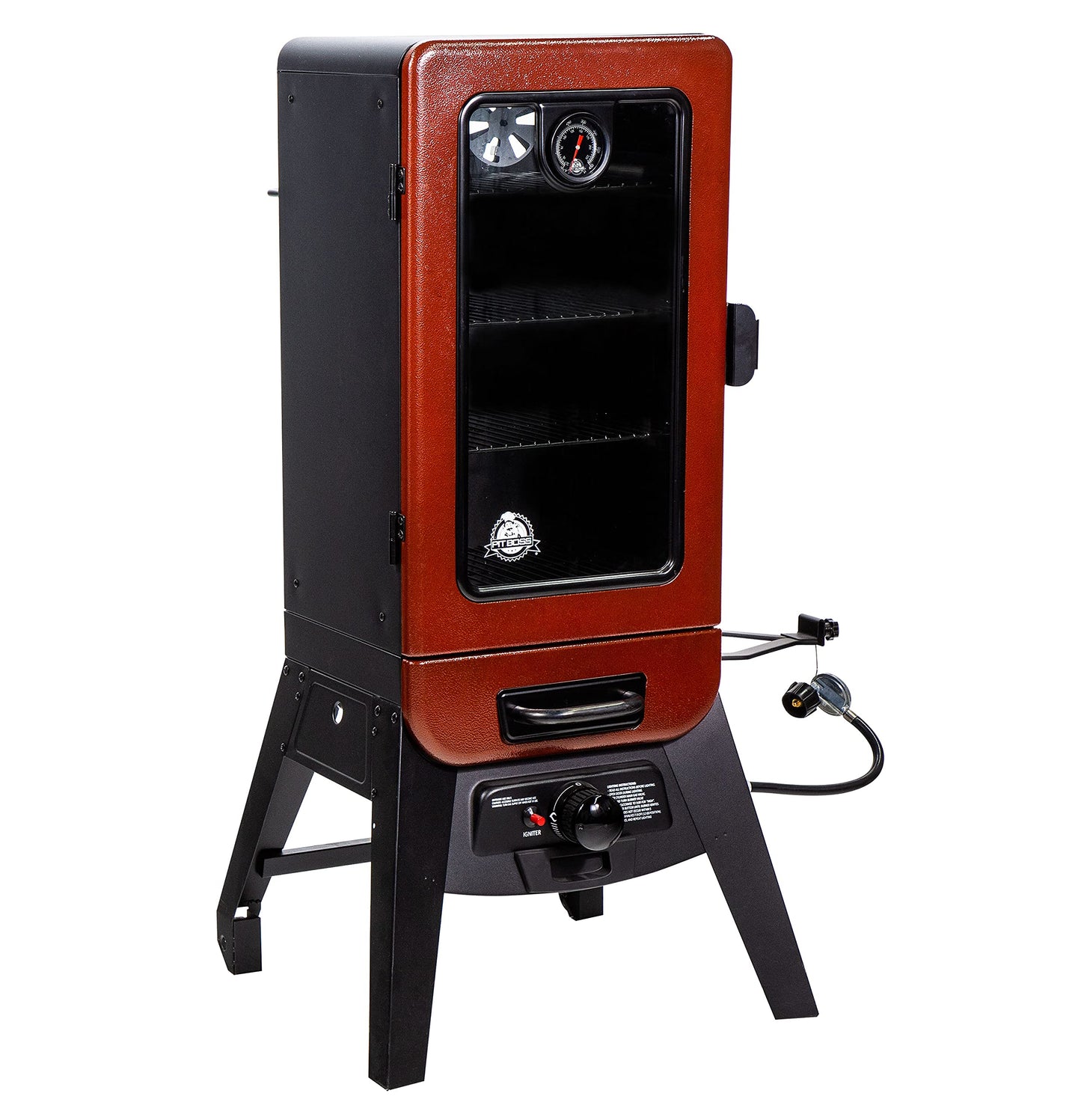 PIT BOSS 3-Series Gas Vertical Smoker - Red Hammertone 10773