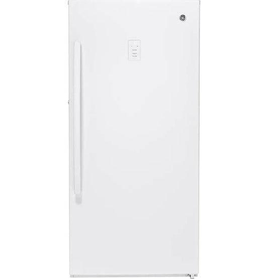 GE 14.1 Cu. ft. White Frost-free Upright Freezer FUF14DLRWW