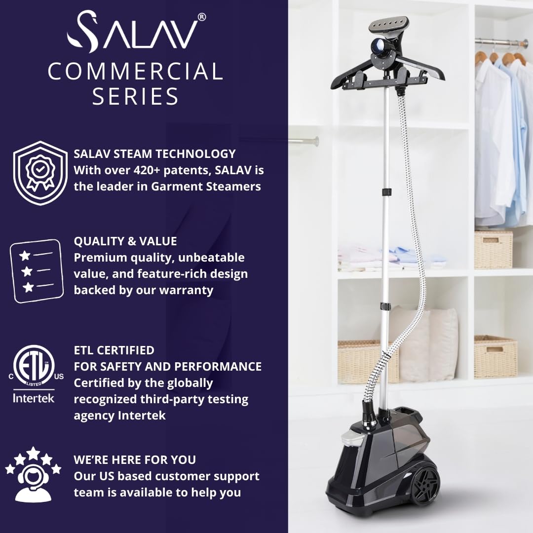 SALAV Heavy Duty Full-Size Garment Steamer 1800W