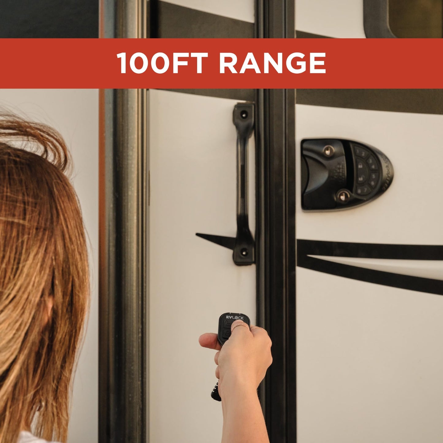 RVLOCK V4 Premium Metal RV Door Lock with Keypad & Remote