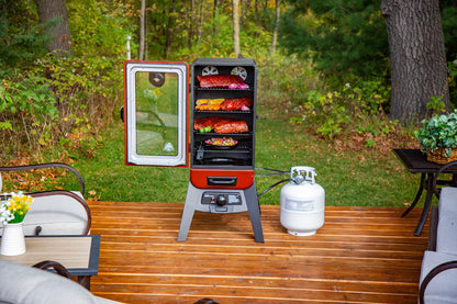 PIT BOSS 3-Series Gas Vertical Smoker - Red Hammertone 10773
