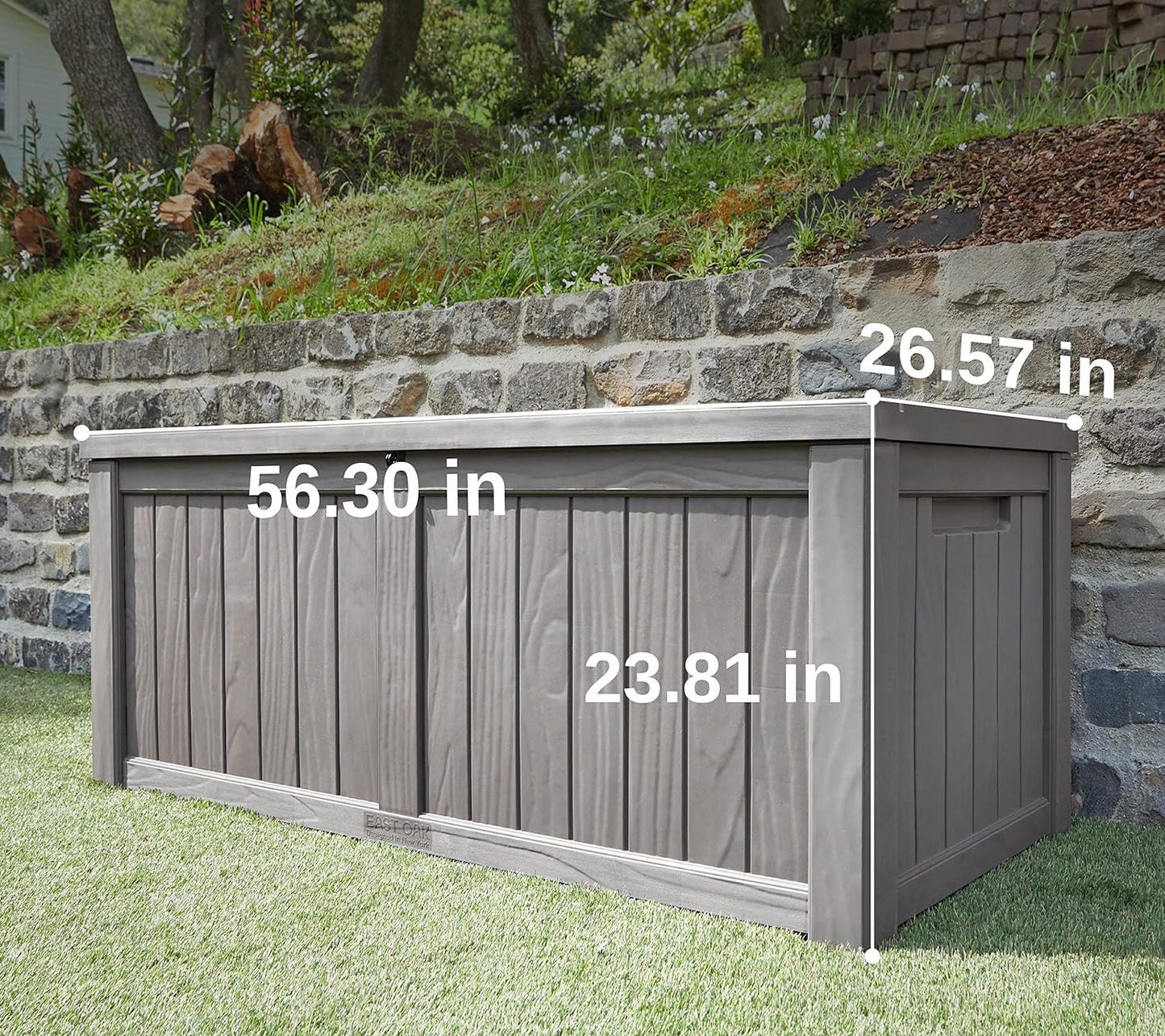 230 Gallon Deck Box, Outdoor Storage Box with Padlock