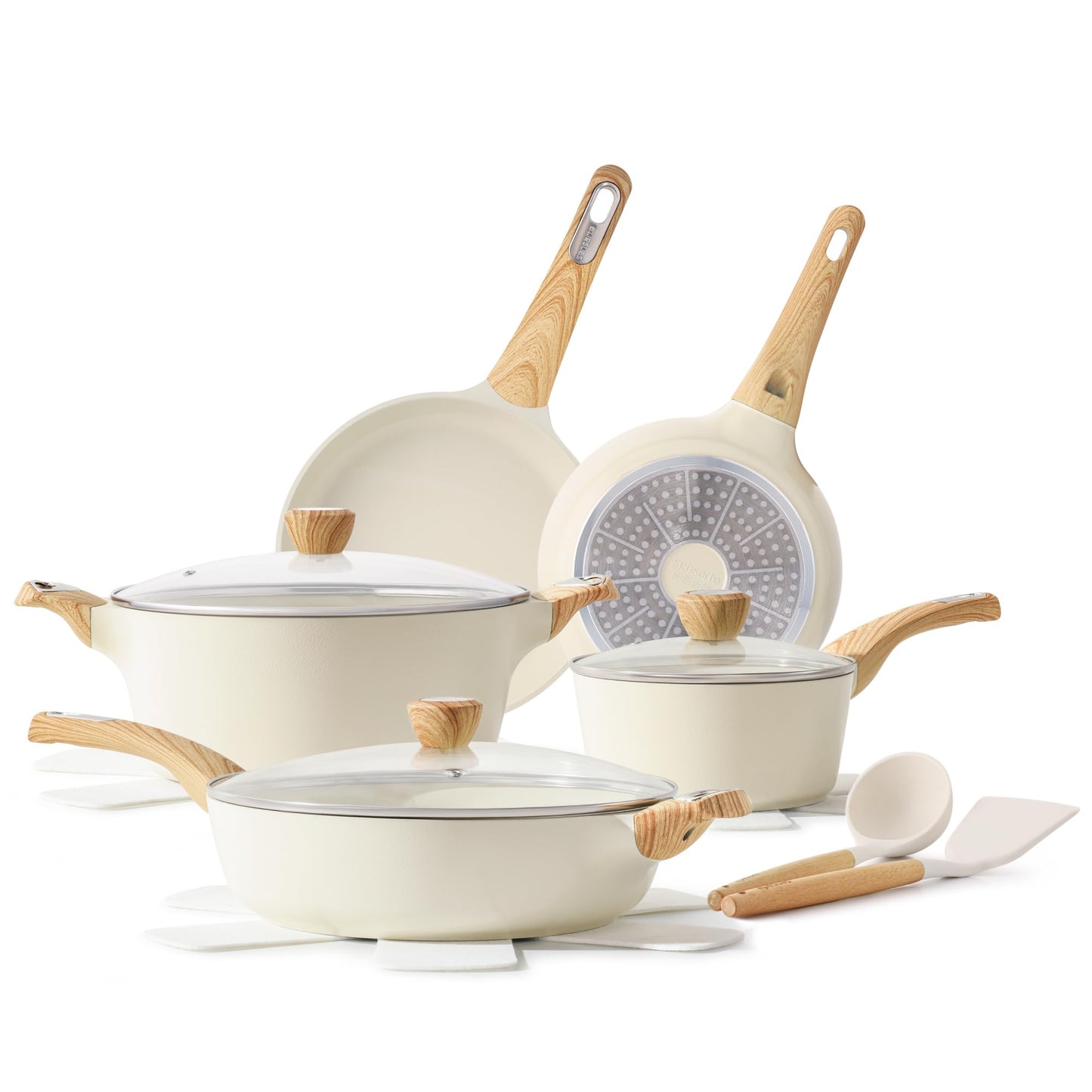 SENSARTE Ceramic Non-Stick Cookware Set, 14 Pieces
