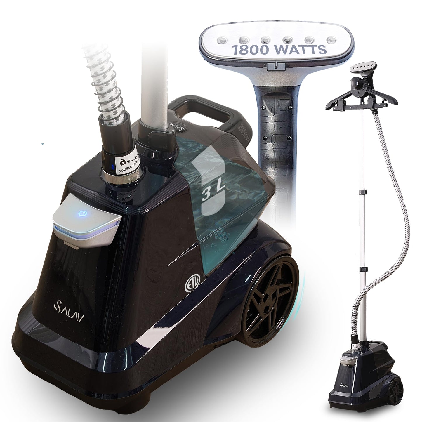 SALAV Heavy Duty Full-Size Garment Steamer 1800W