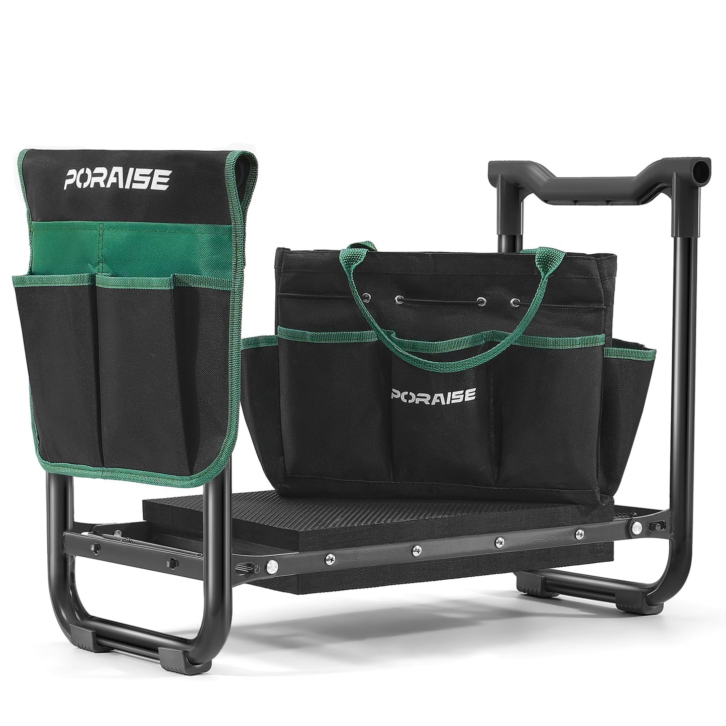 PORAISE Garden Kneeler and Seat with Tool Pouches